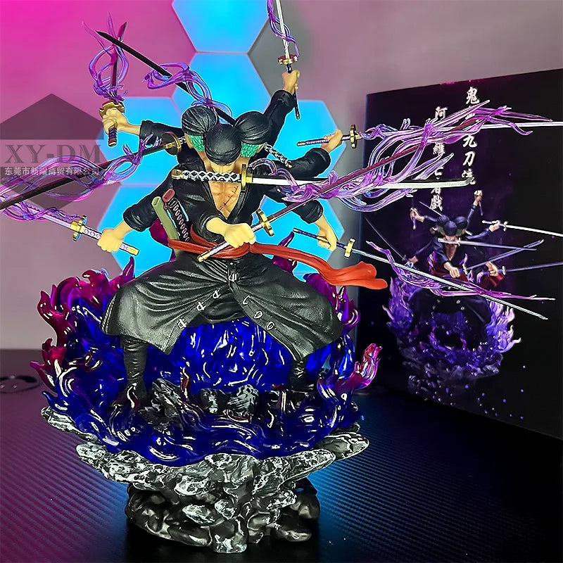 40cm Zoro Wano Onigashima 9 Swords Style Action Figurine