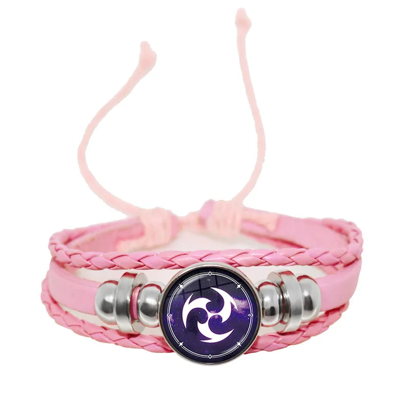 Genshin Impact Game Cosplay Prop Eye of God Water Wind Thunder Fire Rock Ice Element Purple Bracelet