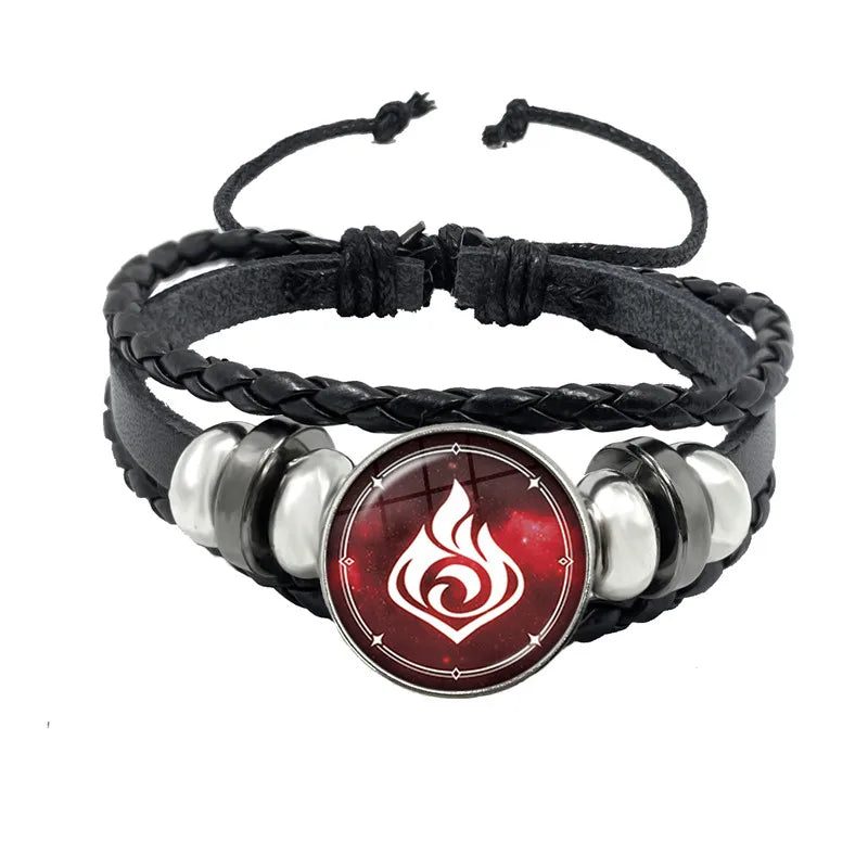 Genshin Impact Game Cosplay Prop Eye of God Water Wind Thunder Fire Rock Ice Element Purple Bracelet