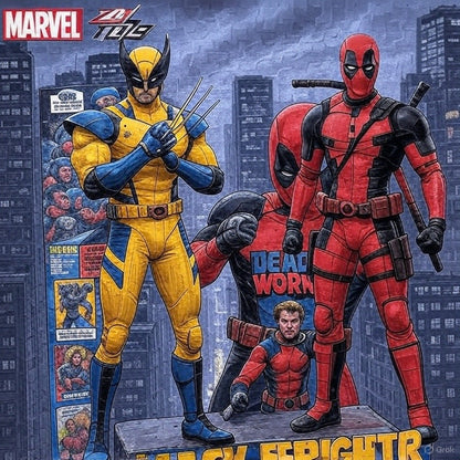ZD Toys Deadpool & Wolverine Action figures Deadpool Boxed Wolverine