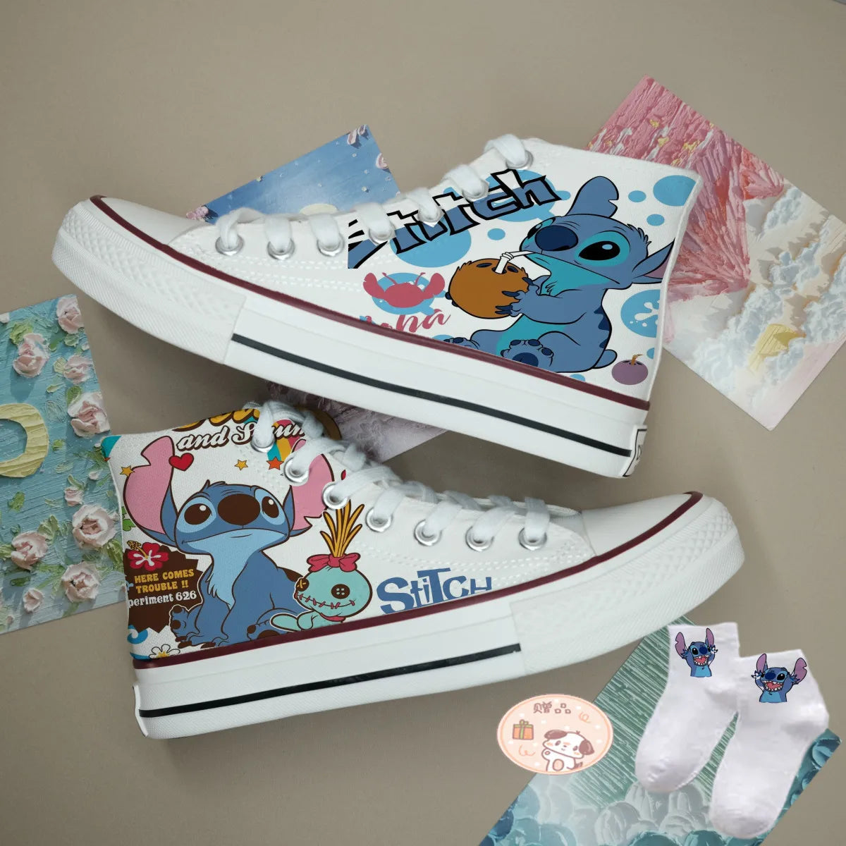 New Disney cartoon Lilo & Stitch Buzz Lightyear cute  Canvas Shoes