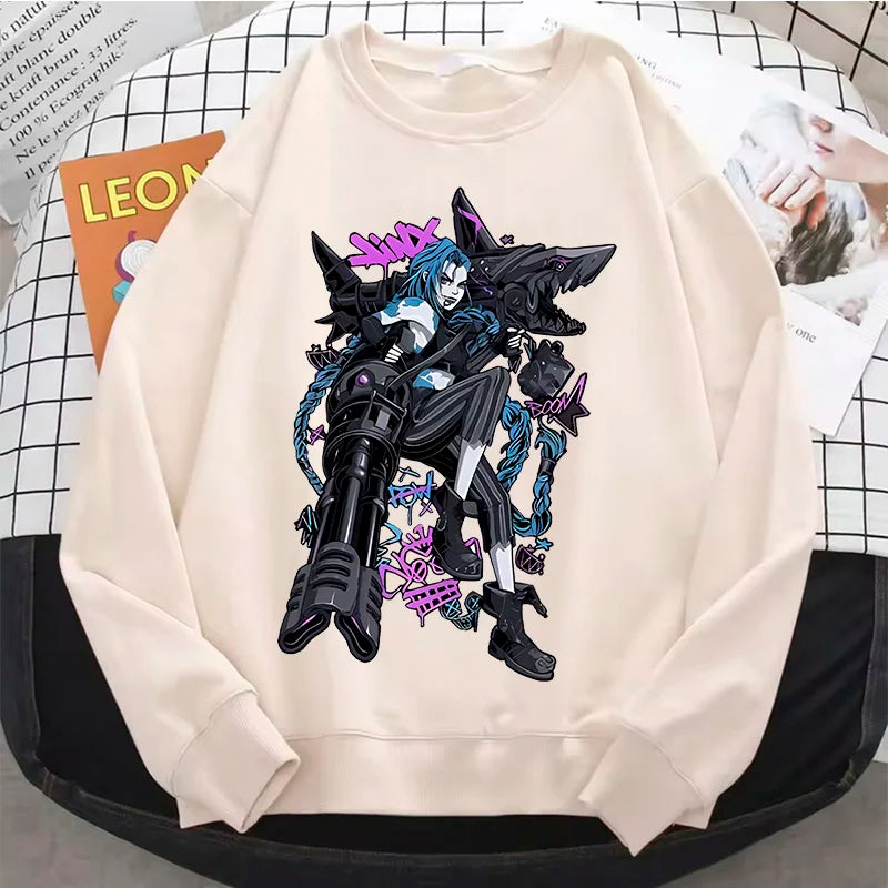 fashion  Anime Jinx Arcane Hoodie eatshirt Fans Gift tops