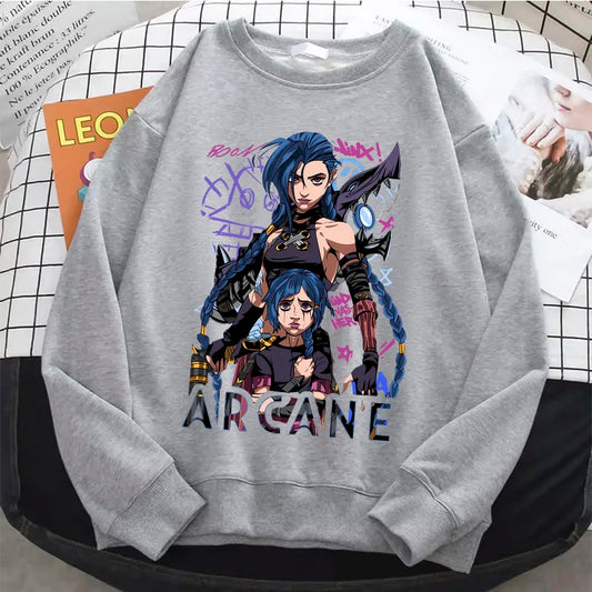 fashion  Anime Jinx Arcane Hoodie eatshirt Fans Gift tops