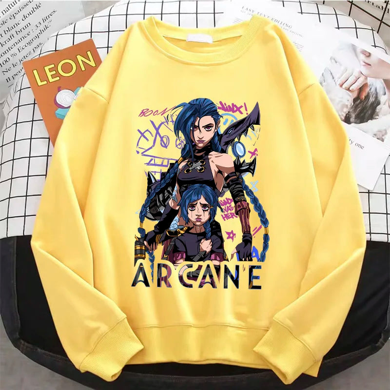 fashion  Anime Jinx Arcane Hoodie eatshirt Fans Gift tops