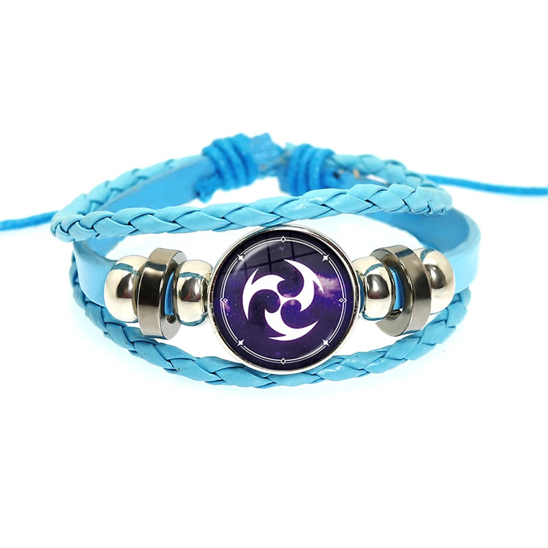 Genshin Impact Game Cosplay Prop Eye of God Water Wind Thunder Fire Rock Ice Element Purple Bracelet