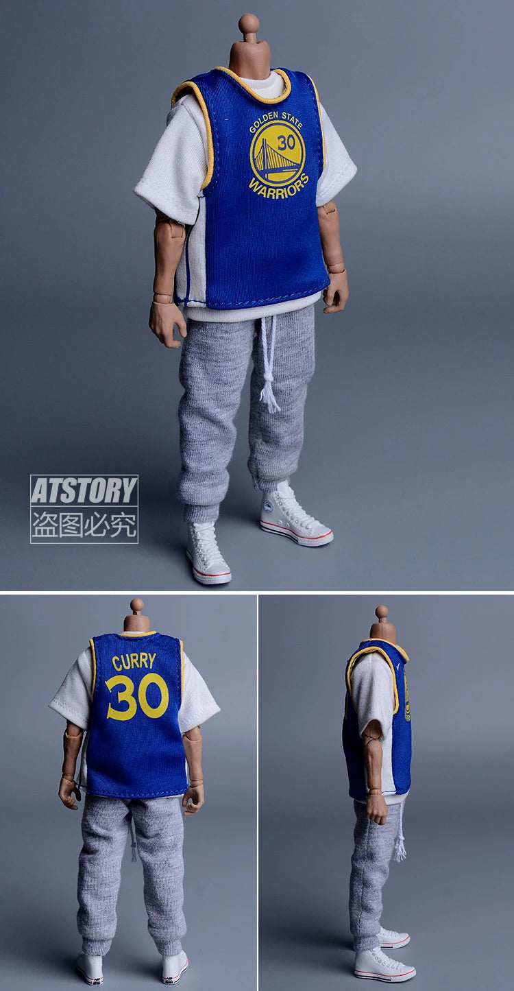 1/12 Scale male dolls clothes Basketball vest fit 6'' action figure body model