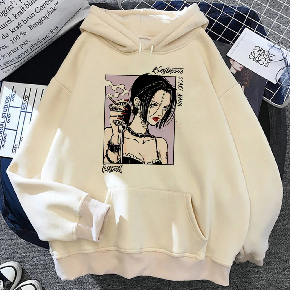 Nana hoodie streetwear anime sweater soft fabric winter