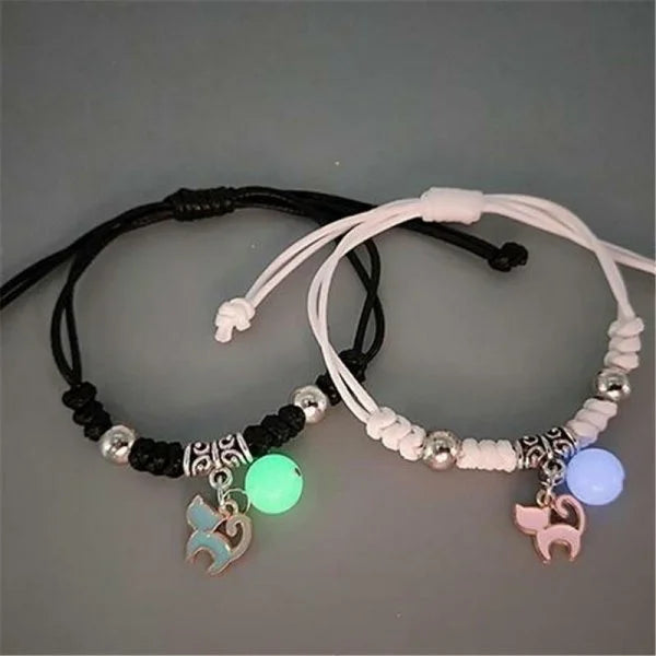 2 PCS/Set Stainless Steel Couples Bracelet