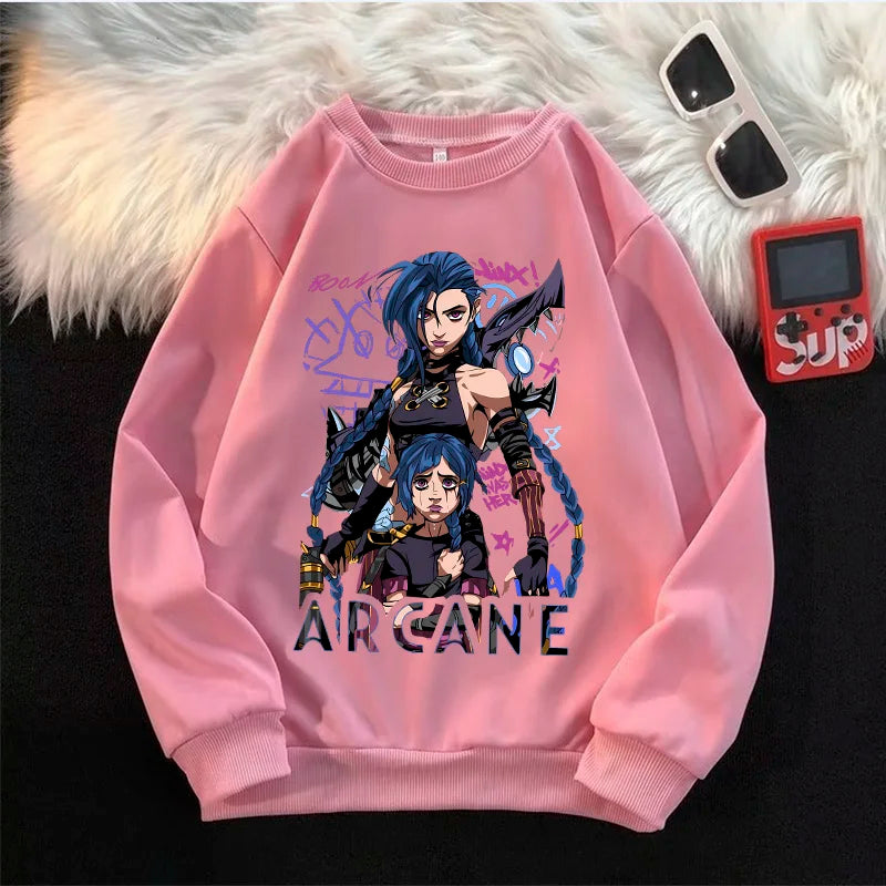 fashion  Anime Jinx Arcane Hoodie eatshirt Fans Gift tops