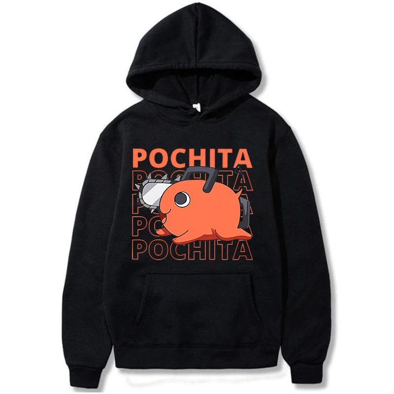 New Anime Hoodies Funny Pochita Graphic Printing Sweatshirt