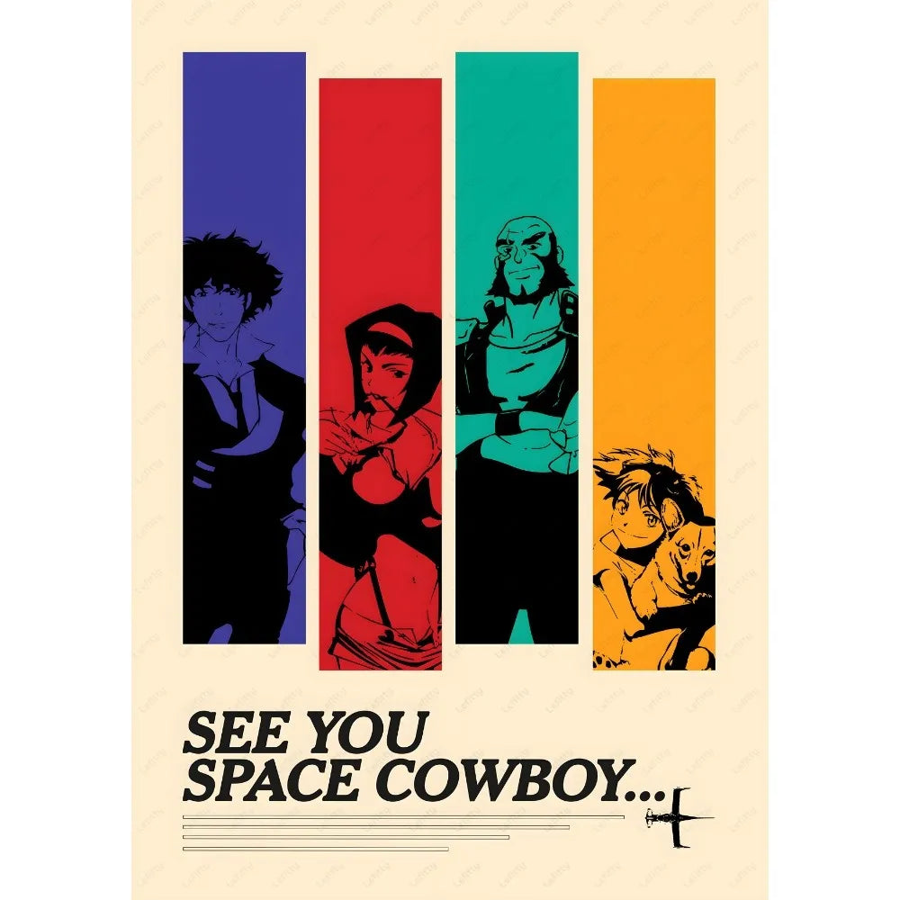 C-Cowboy B-Bebop Anime Retro Poster