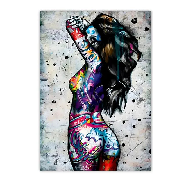 Street Art Female Body Wall Art Graffiti