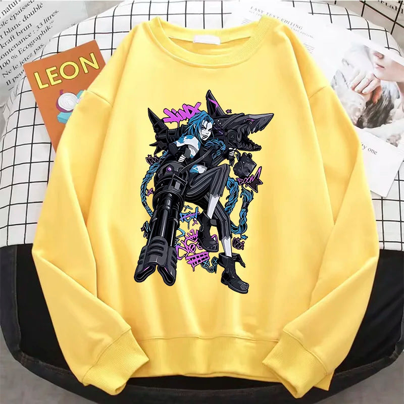 fashion  Anime Jinx Arcane Hoodie eatshirt Fans Gift tops