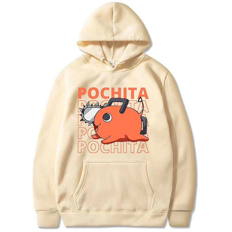 New Anime Hoodies Funny Pochita Graphic Printing Sweatshirt