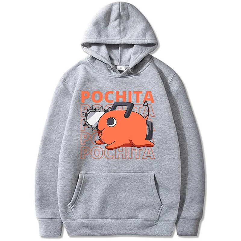 New Anime Hoodies Funny Pochita Graphic Printing Sweatshirt