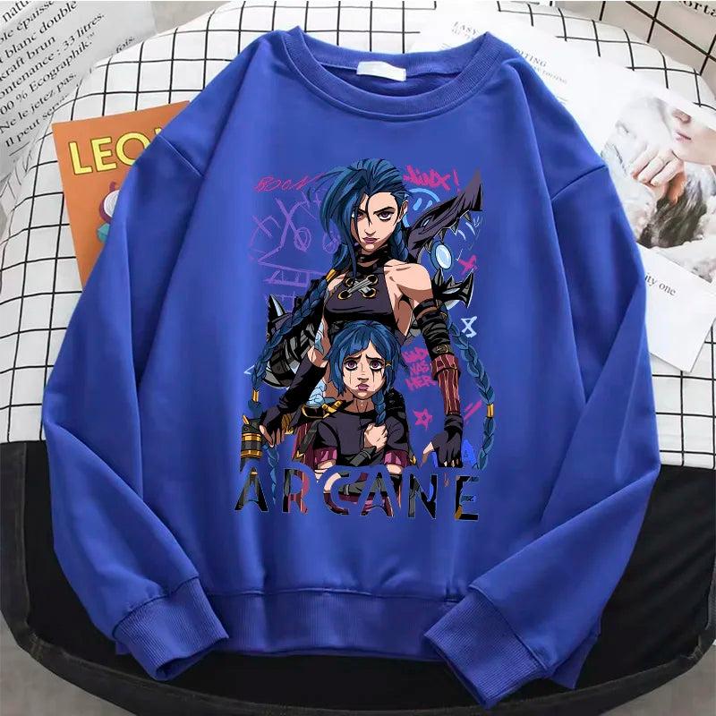 fashion  Anime Jinx Arcane Hoodie eatshirt Fans Gift tops