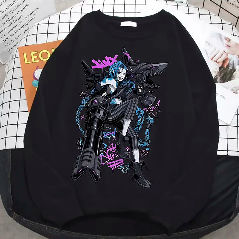 fashion  Anime Jinx Arcane Hoodie eatshirt Fans Gift tops