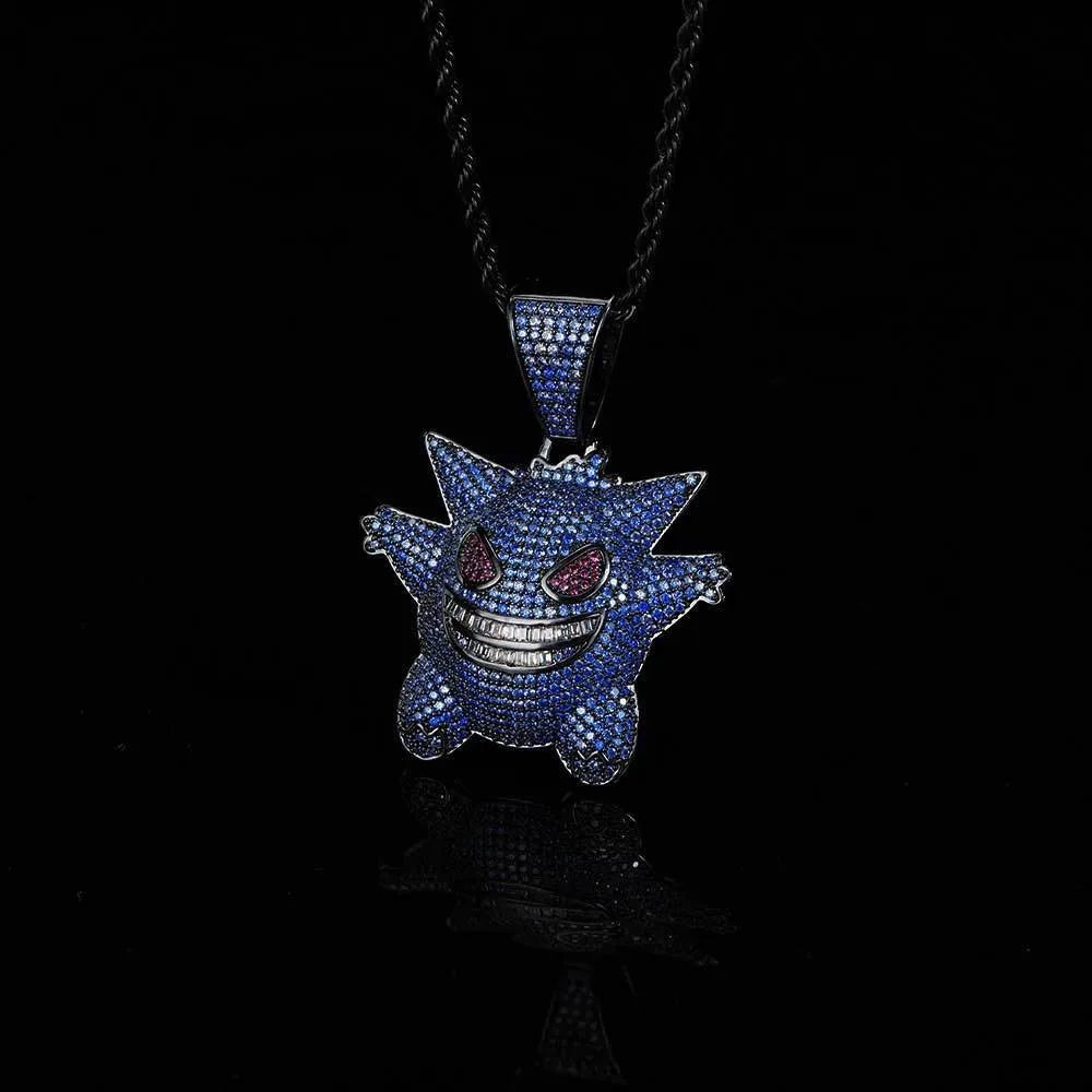 Anime Geng Ghost Elf Necklace Diamond Pet Monster Pendant