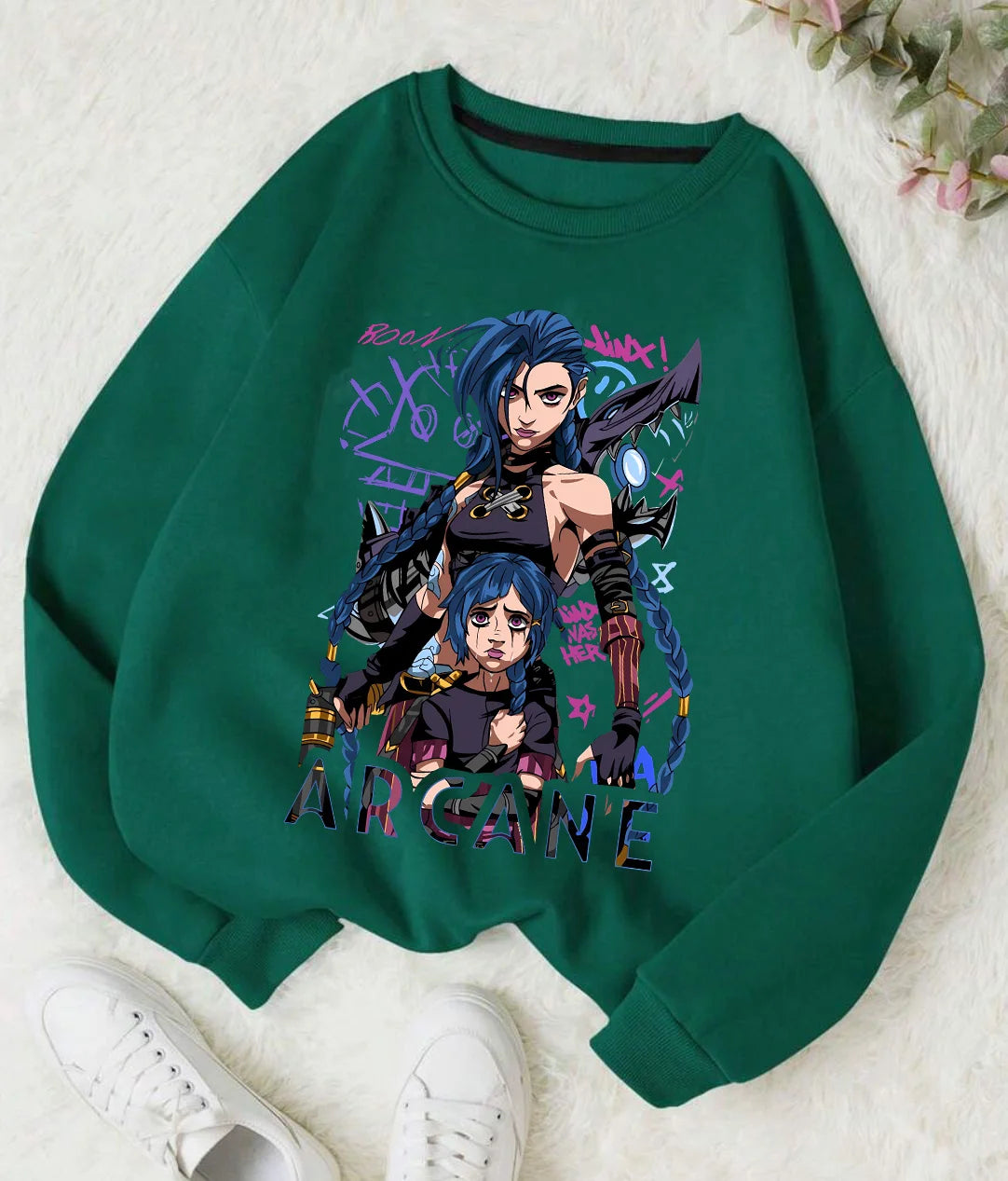 fashion  Anime Jinx Arcane Hoodie eatshirt Fans Gift tops