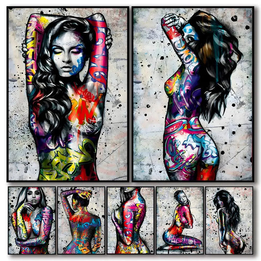 Street Art Female Body Wall Art Graffiti