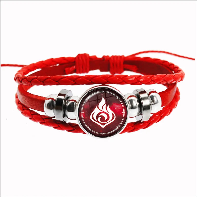 Genshin Impact Game Cosplay Prop Eye of God Water Wind Thunder Fire Rock Ice Element Purple Bracelet