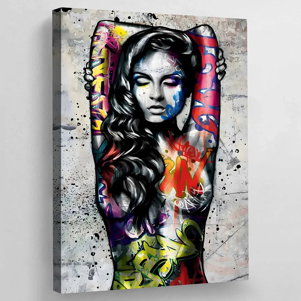 Street Art Female Body Wall Art Graffiti