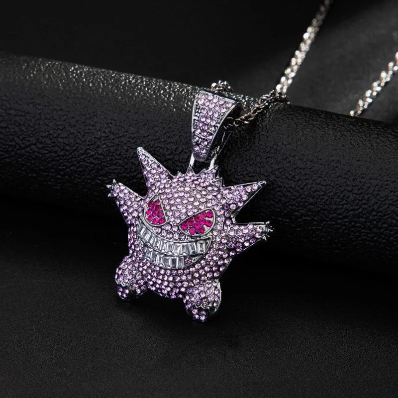 Anime Geng Ghost Elf Necklace Diamond Pet Monster Pendant