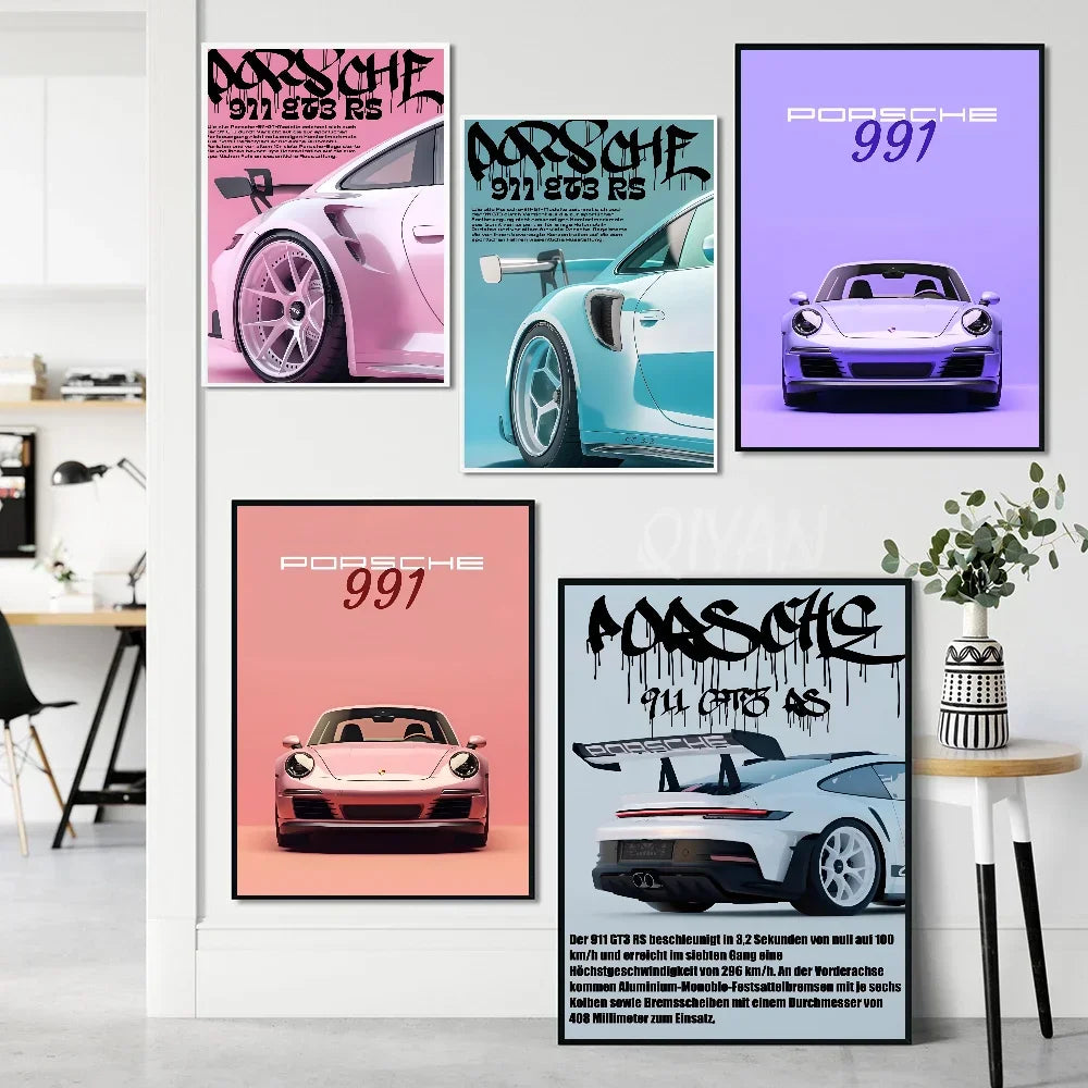 Luxury Classic Latest Sports Car 911 GT3 RS Poster