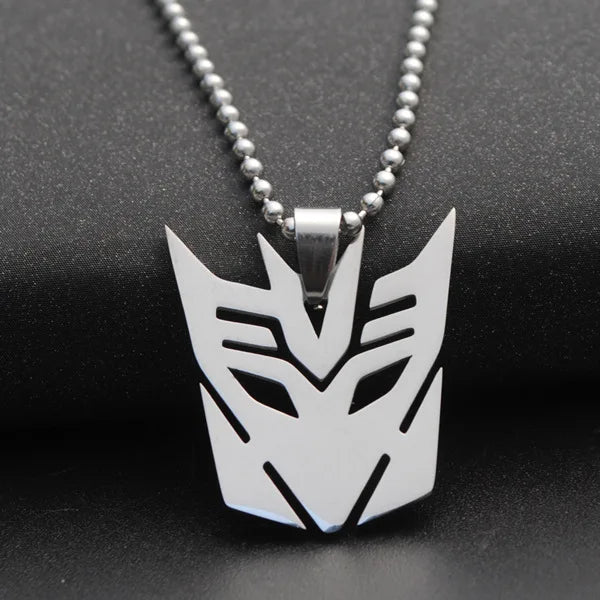 HNSP Bat Flash Stainless Steel Pendant Chain Necklace