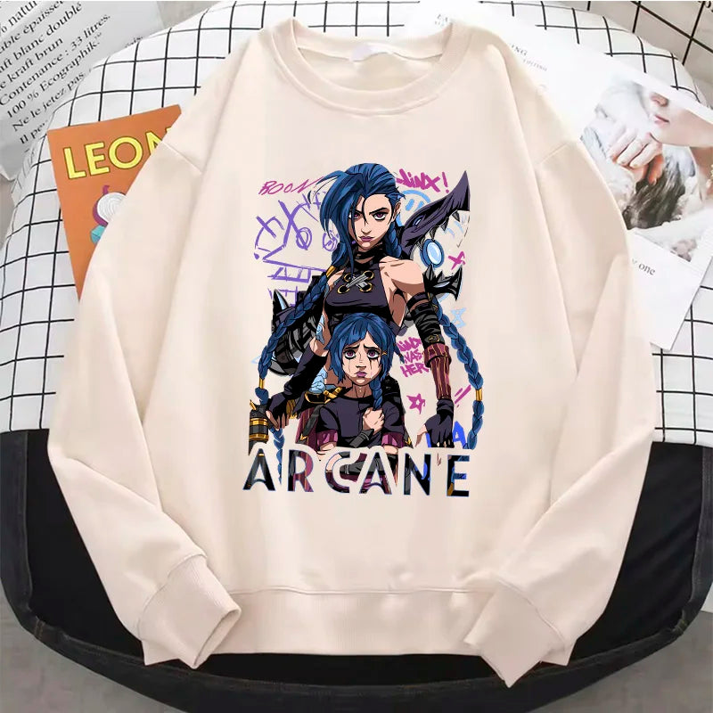 fashion  Anime Jinx Arcane Hoodie eatshirt Fans Gift tops