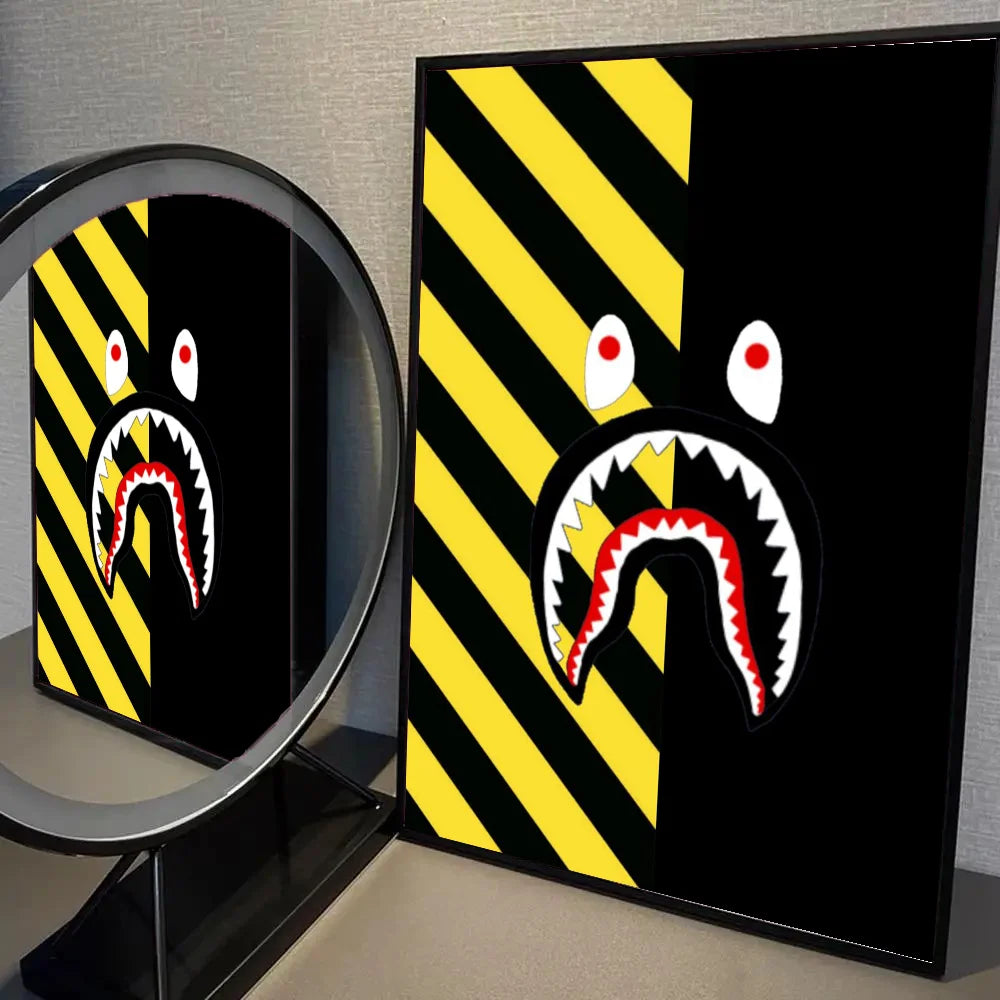 1pc Shark Head BAPE Poster