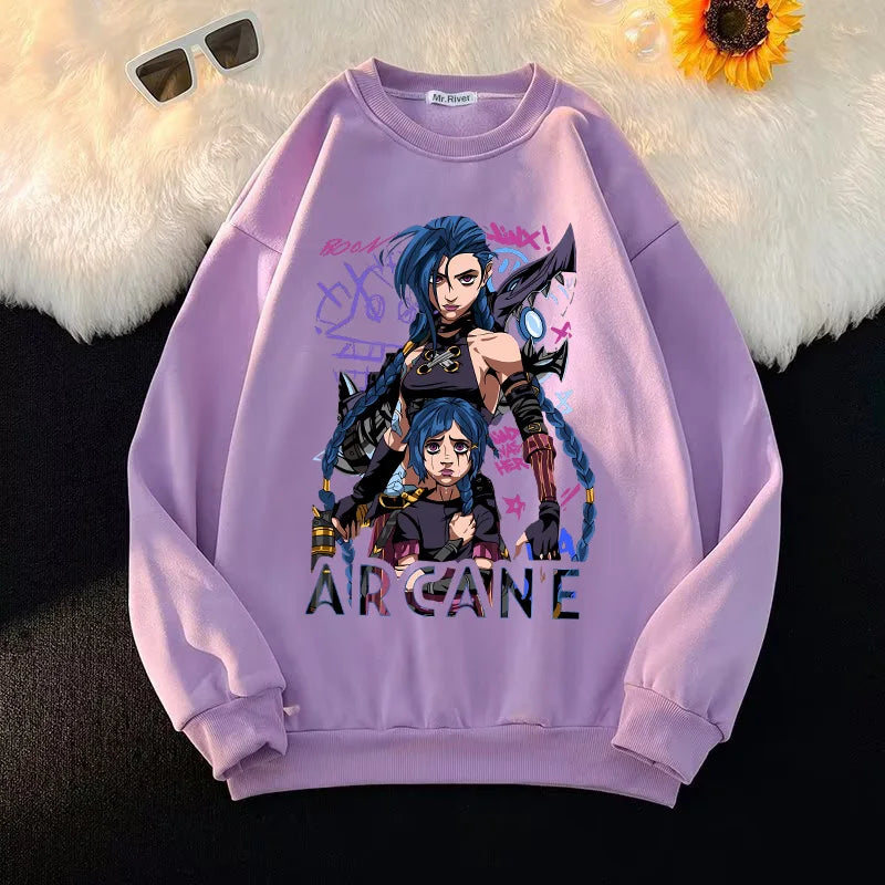 fashion  Anime Jinx Arcane Hoodie eatshirt Fans Gift tops