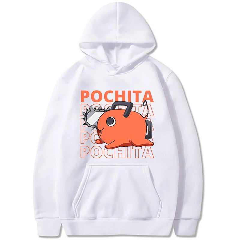 New Anime Hoodies Funny Pochita Graphic Printing Sweatshirt