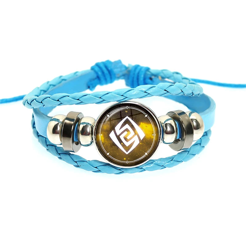 Genshin Impact Game Cosplay Prop Eye of God Water Wind Thunder Fire Rock Ice Element Purple Bracelet