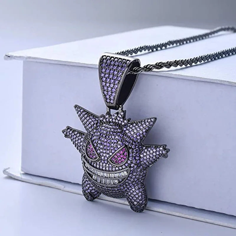 Anime Geng Ghost Elf Necklace Diamond Pet Monster Pendant