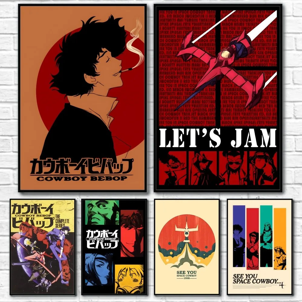 C-Cowboy B-Bebop Anime Retro Poster