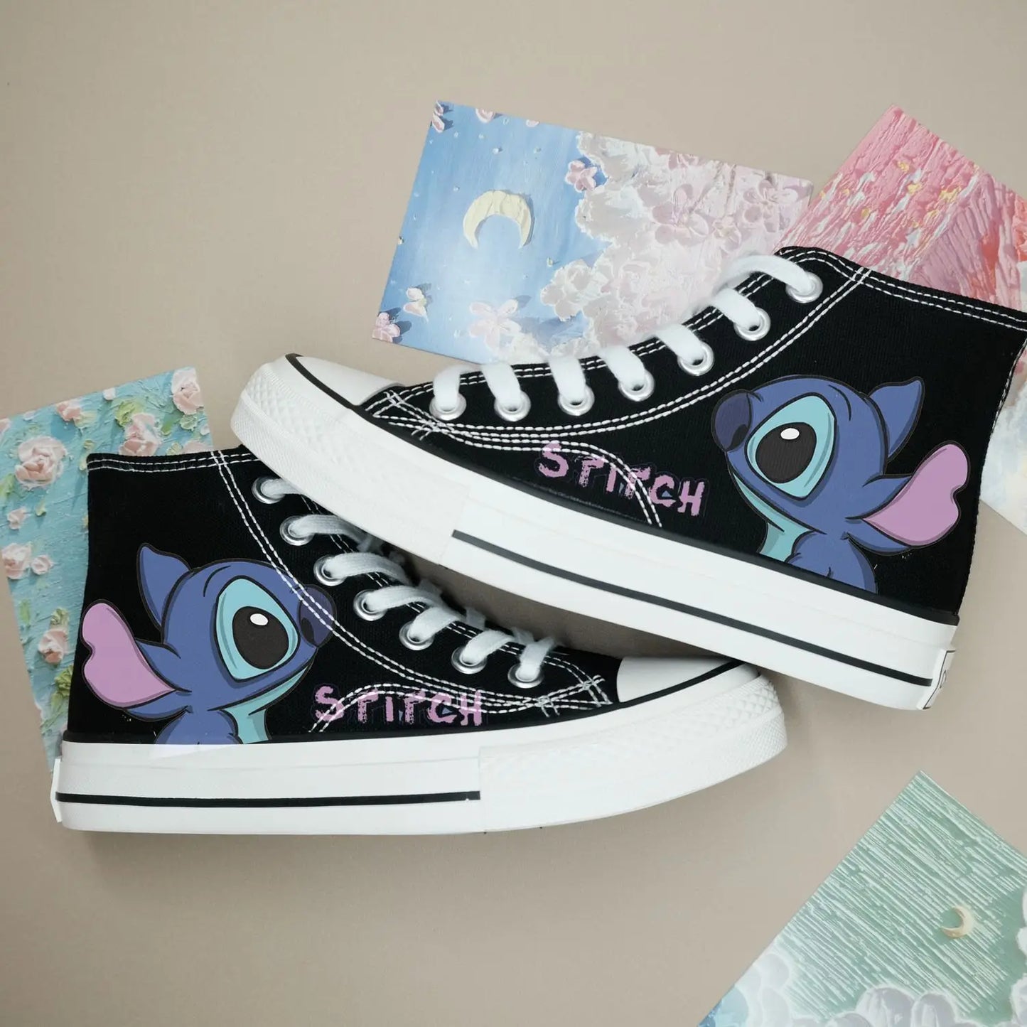 New Disney cartoon Lilo & Stitch Buzz Lightyear cute  Canvas Shoes