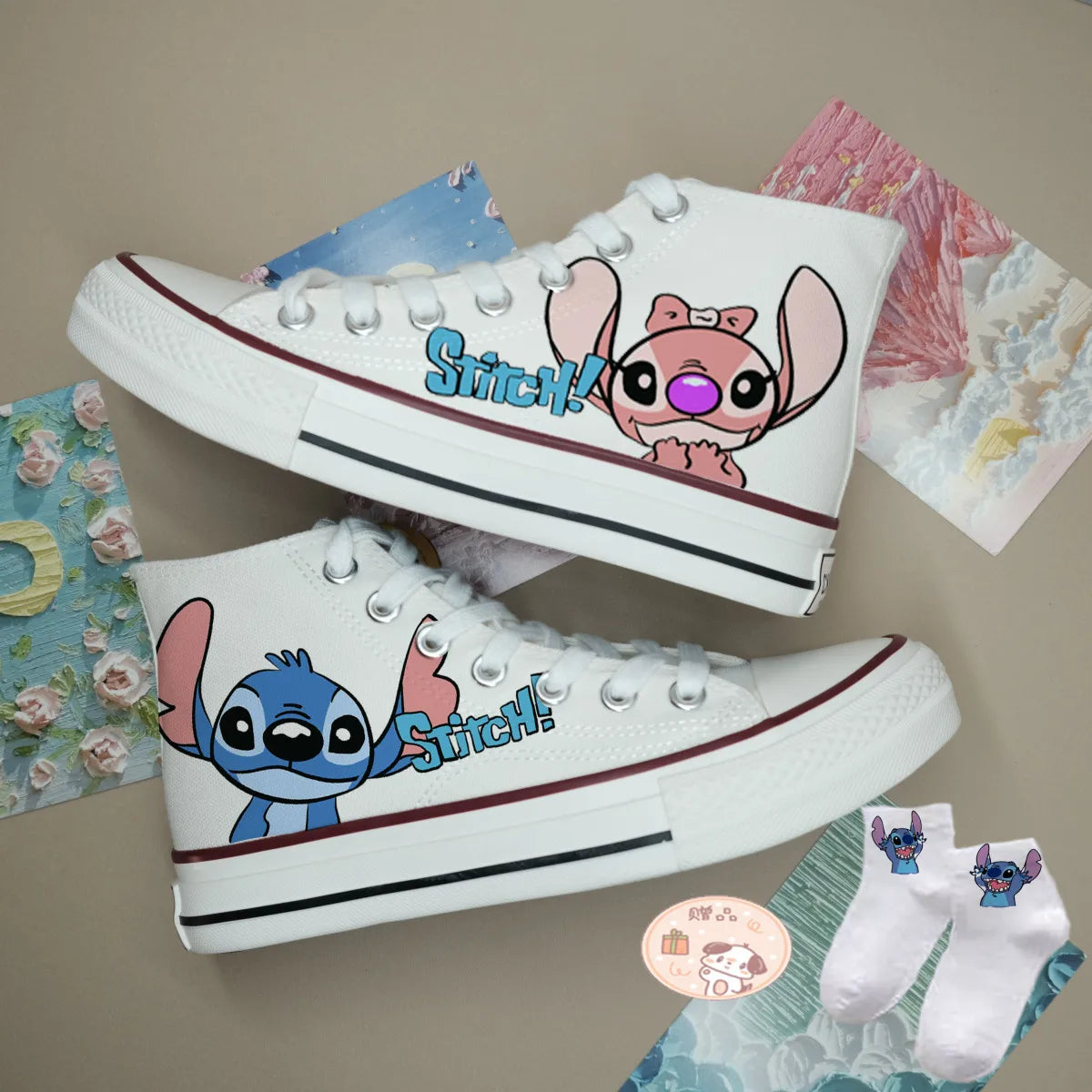 New Disney cartoon Lilo & Stitch Buzz Lightyear cute  Canvas Shoes