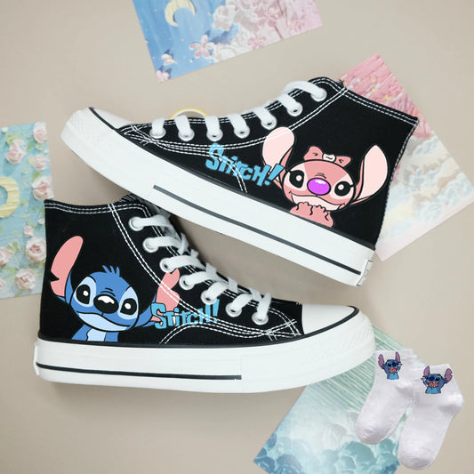 New Disney cartoon Lilo & Stitch Buzz Lightyear cute  Canvas Shoes