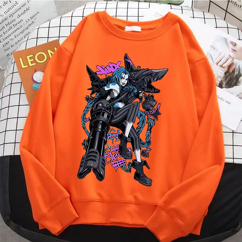 fashion  Anime Jinx Arcane Hoodie eatshirt Fans Gift tops