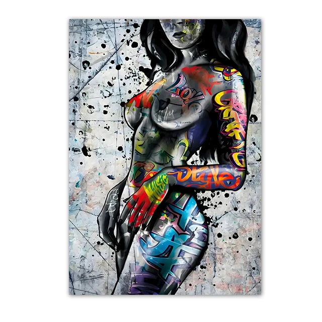 Street Art Female Body Wall Art Graffiti