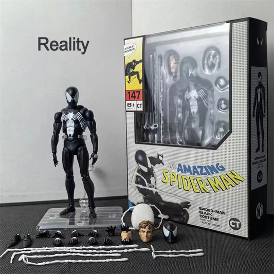 Ct 1/12 Anime The Amazing Spider-man Mafex 147 S.h.figuarts Spider Man Venom Symbiotic Action Figure 6"