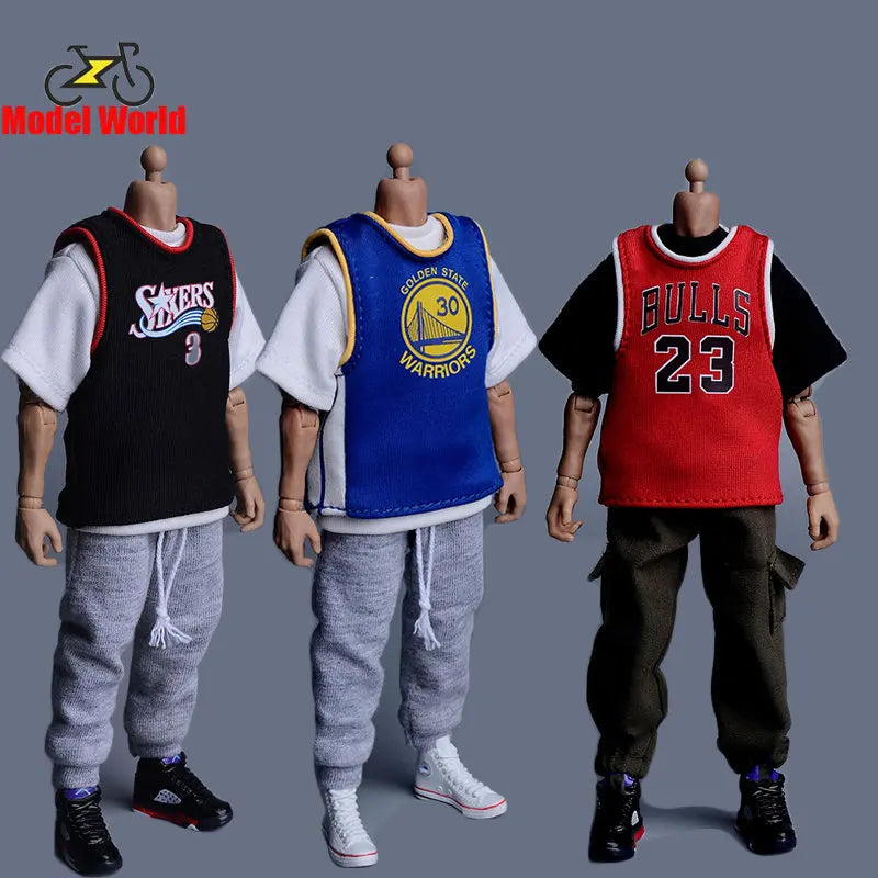 1/12 Scale male dolls clothes Basketball vest fit 6'' action figure body model