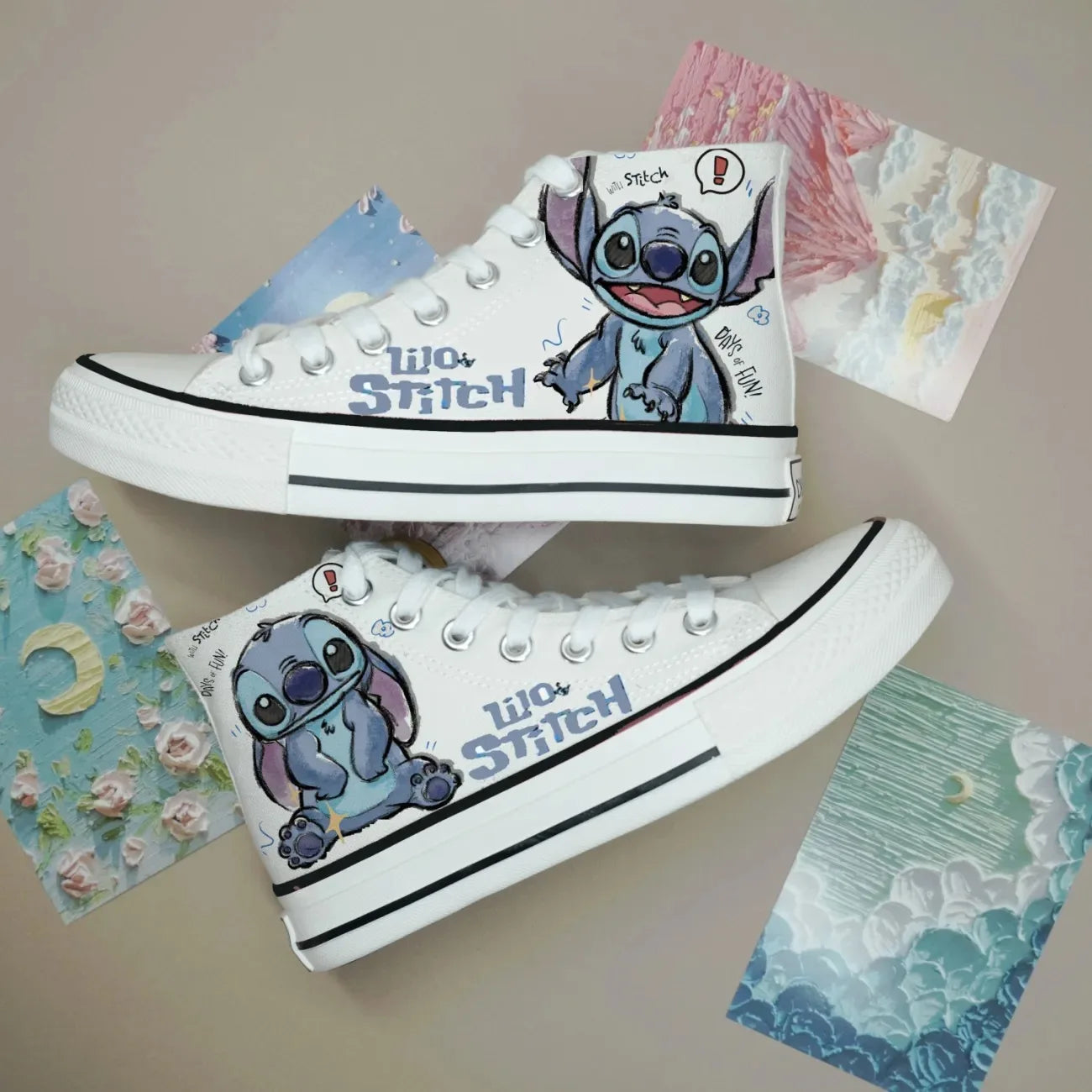 New Disney cartoon Lilo & Stitch Buzz Lightyear cute  Canvas Shoes