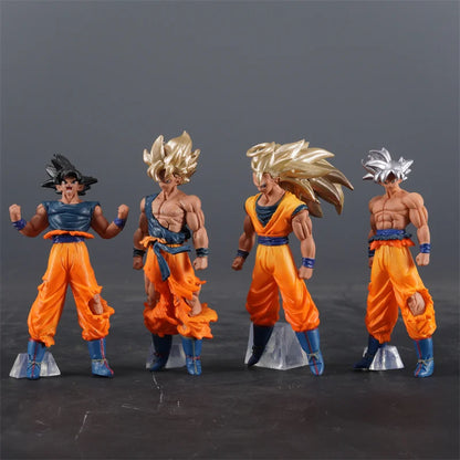 4pcs/set Son Goku Figure ssjs