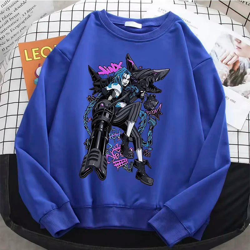 fashion  Anime Jinx Arcane Hoodie eatshirt Fans Gift tops