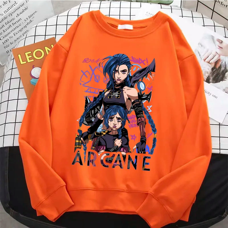 fashion  Anime Jinx Arcane Hoodie eatshirt Fans Gift tops