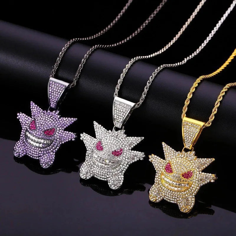 Anime Geng Ghost Elf Necklace Diamond Pet Monster Pendant