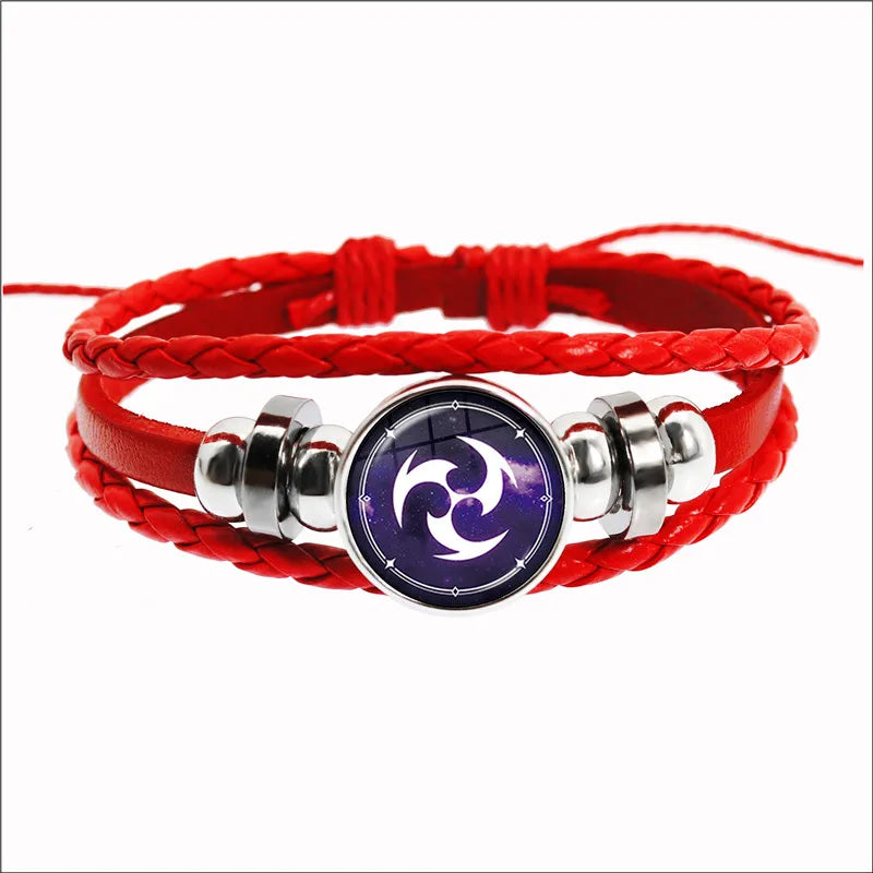 Genshin Impact Game Cosplay Prop Eye of God Water Wind Thunder Fire Rock Ice Element Purple Bracelet