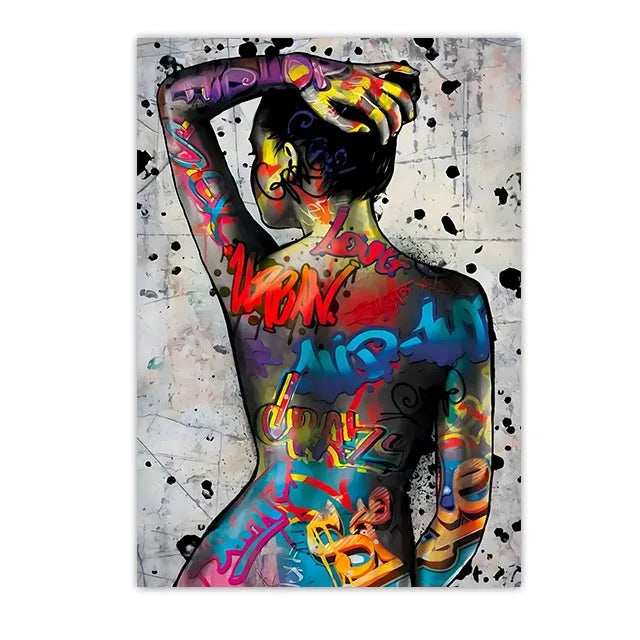 Street Art Female Body Wall Art Graffiti